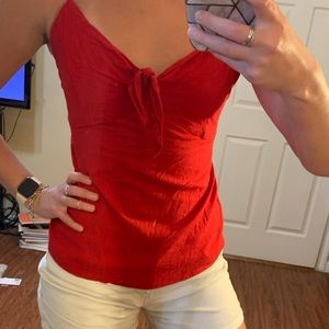 Red bow tank top